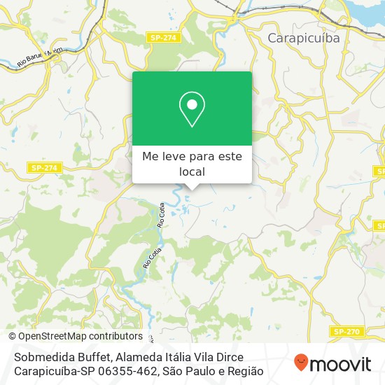 Sobmedida Buffet, Alameda Itália Vila Dirce Carapicuíba-SP 06355-462 mapa
