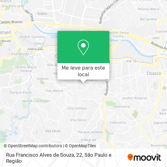 Rua Francisco Alves de Souza, 22 mapa