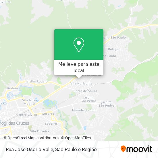 Rua José Osório Valle mapa