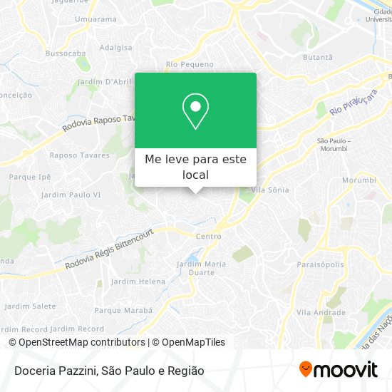 Doceria Pazzini mapa