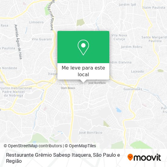 Restaurante Grêmio Sabesp Itaquera mapa