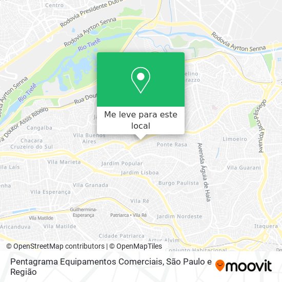 Pentagrama Equipamentos Comerciais mapa