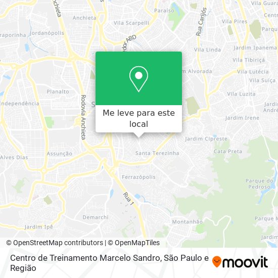 Centro de Treinamento Marcelo Sandro mapa