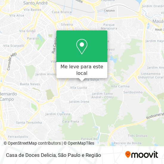Casa de Doces Delicia mapa