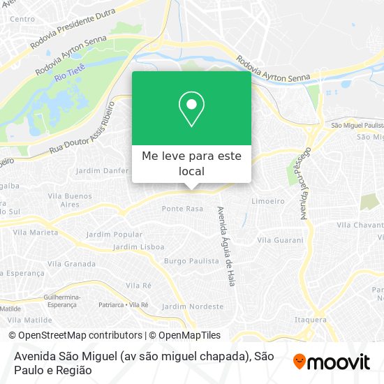 Avenida São Miguel (av são miguel chapada) mapa