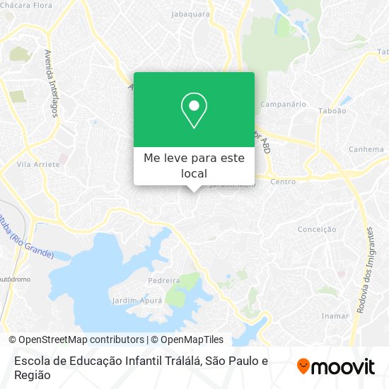 Escola de Educação Infantil Trálálá mapa