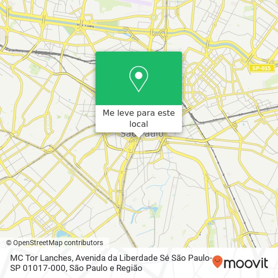 MC Tor Lanches, Avenida da Liberdade Sé São Paulo-SP 01017-000 mapa