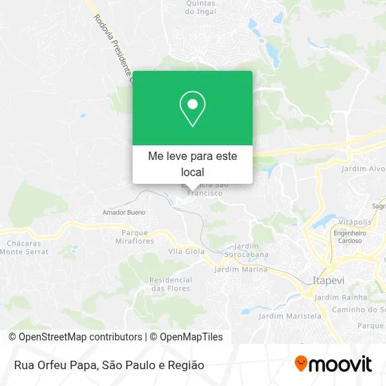 Rua Orfeu Papa mapa
