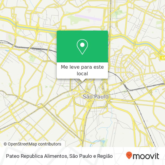 Pateo Republica Alimentos, Rua Vinte e Quatro de Maio, 270 República São Paulo-SP 01041-001 mapa