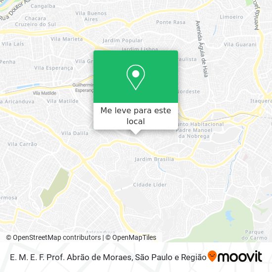 E. M. E. F. Prof. Abrão de Moraes mapa