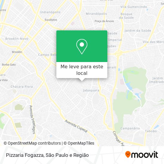 Pizzaria Fogazza mapa