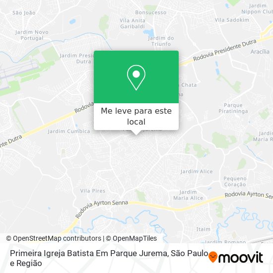 Primeira Igreja Batista Em Parque Jurema mapa