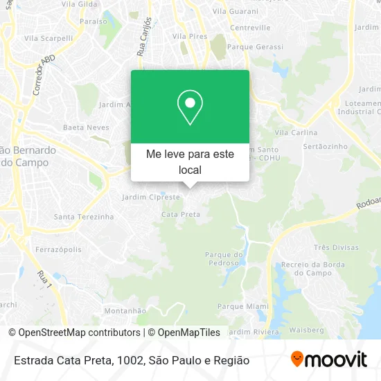 Estrada Cata Preta, 1002 mapa