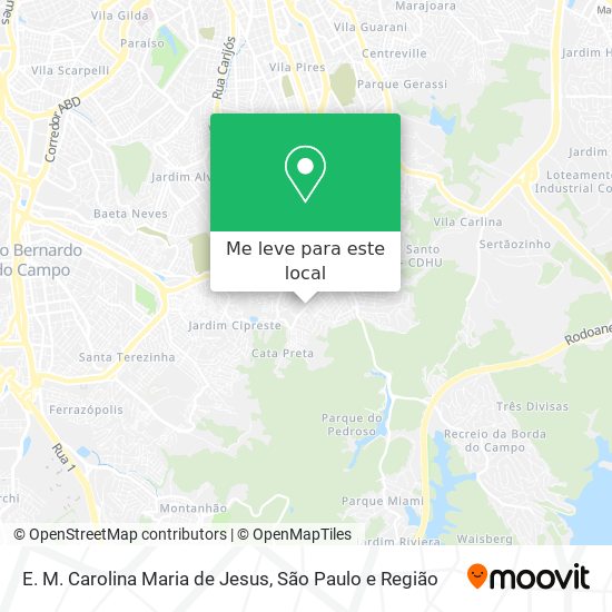 E. M. Carolina Maria de Jesus mapa
