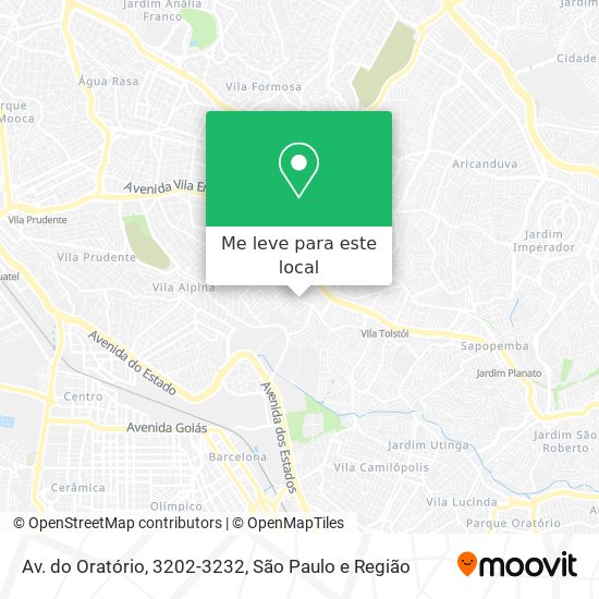 Av. do Oratório, 3202-3232 mapa