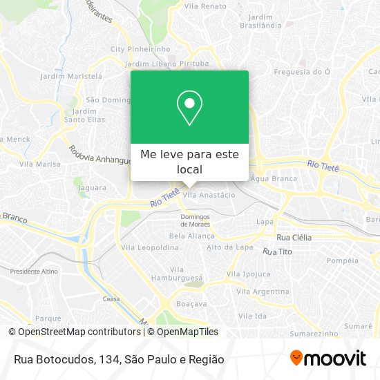 Rua Botocudos, 134 mapa