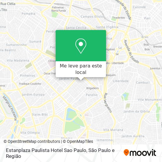 Estanplaza Paulista Hotel Sao Paulo mapa