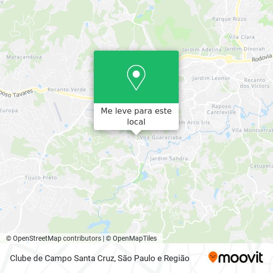 Clube de Campo Santa Cruz mapa