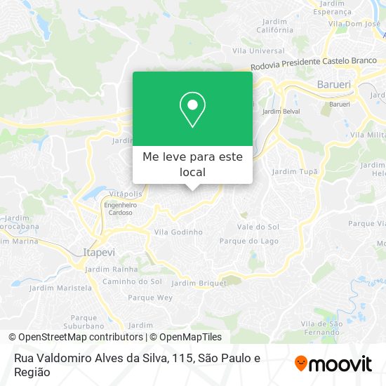 Rua Valdomiro Alves da Silva, 115 mapa