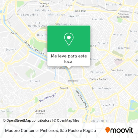 Madero Container Pinheiros mapa