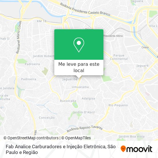 Fab Analice Carburadores e Injeção Eletrônica mapa