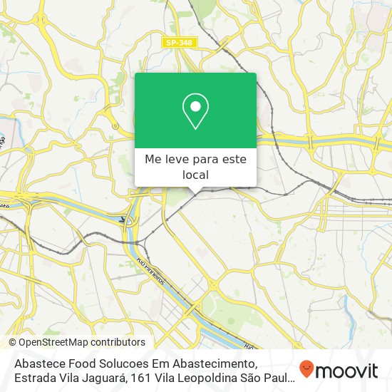 Abastece Food Solucoes Em Abastecimento, Estrada Vila Jaguará, 161 Vila Leopoldina São Paulo-SP 05089-100 mapa