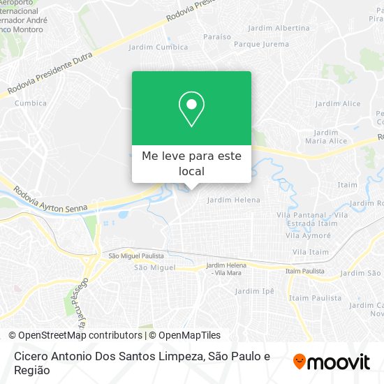 Cicero Antonio Dos Santos Limpeza mapa