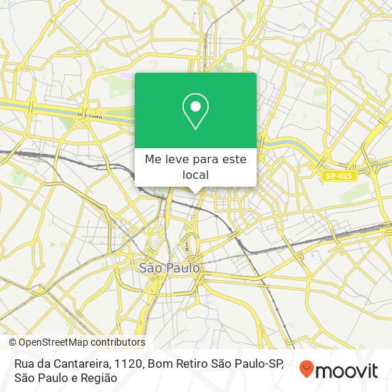 Rua da Cantareira, 1120, Bom Retiro São Paulo-SP mapa