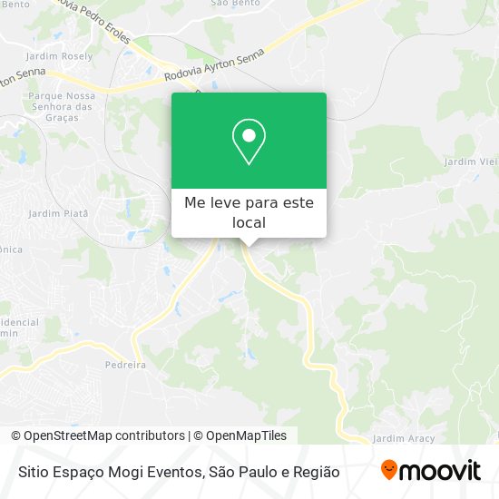 Sitio Espaço Mogi Eventos mapa