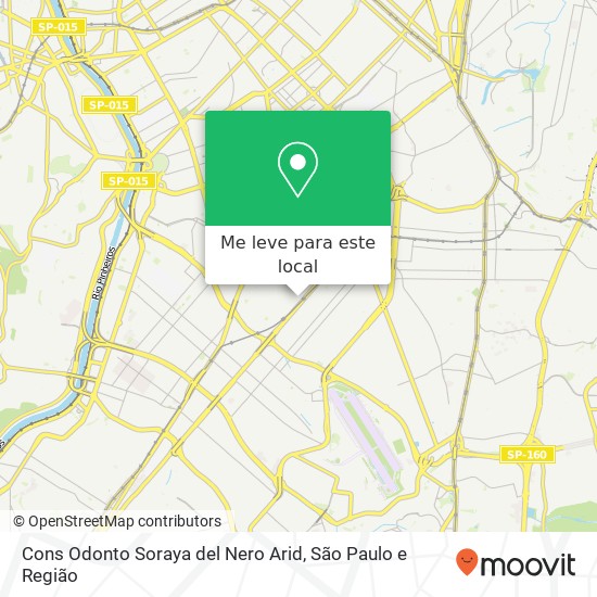 Cons Odonto Soraya del Nero Arid, Avenida Rouxinol, 1041 Moema São Paulo-SP 04516-001 mapa