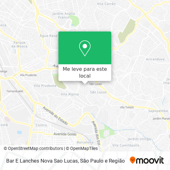 Bar E Lanches Nova Sao Lucas mapa