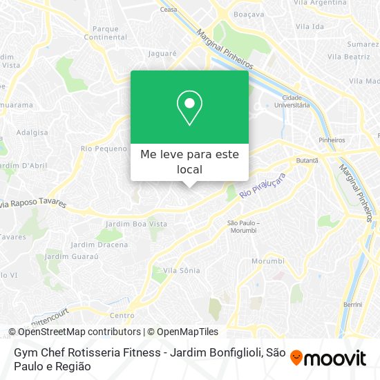 Gym Chef Rotisseria Fitness - Jardim Bonfiglioli mapa