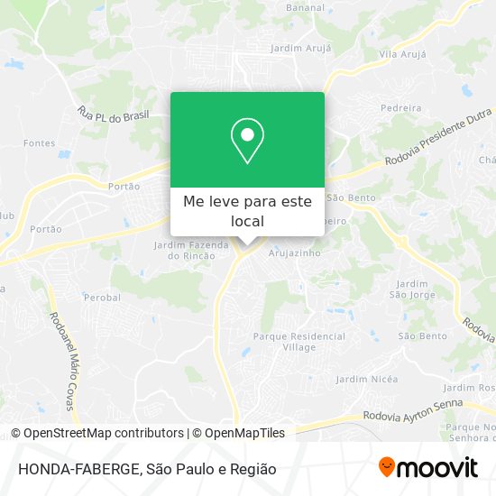 HONDA-FABERGE mapa