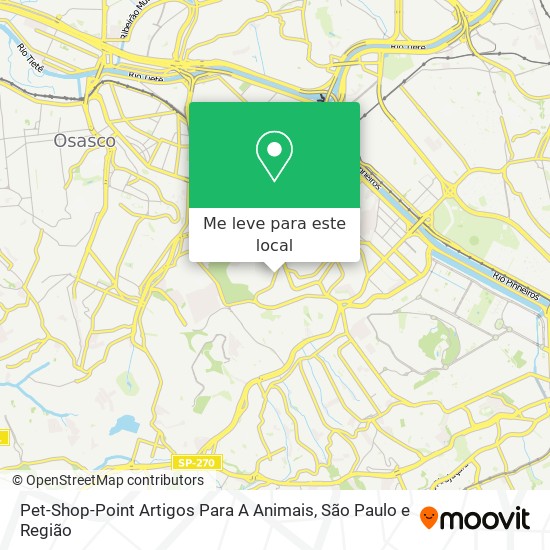 Pet-Shop-Point Artigos Para A Animais mapa