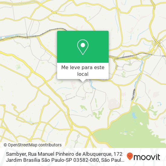 Sambyer, Rua Manuel Pinheiro de Albuquerque, 172 Jardim Brasília São Paulo-SP 03582-080 mapa