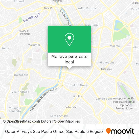 Qatar Airways São Paulo Office mapa