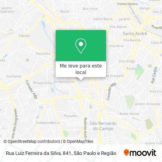 Rua Luiz Ferreira da Silva, 841 mapa