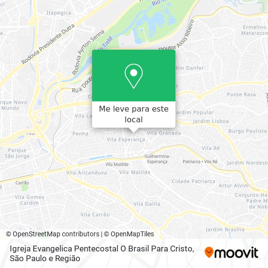 Igreja Evangelica Pentecostal O Brasil Para Cristo mapa