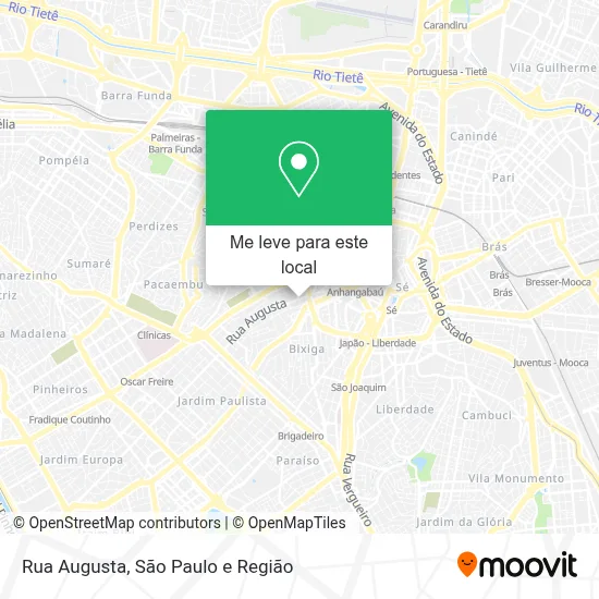 Rua Augusta mapa