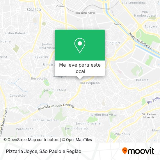 Pizzaria Joyce mapa