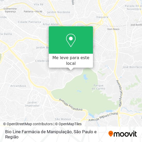 Bio Line Farmácia de Manipulação mapa