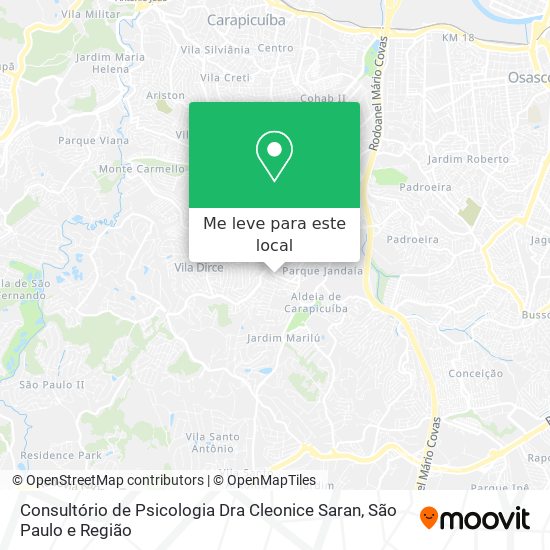 Consultório de Psicologia Dra Cleonice Saran mapa