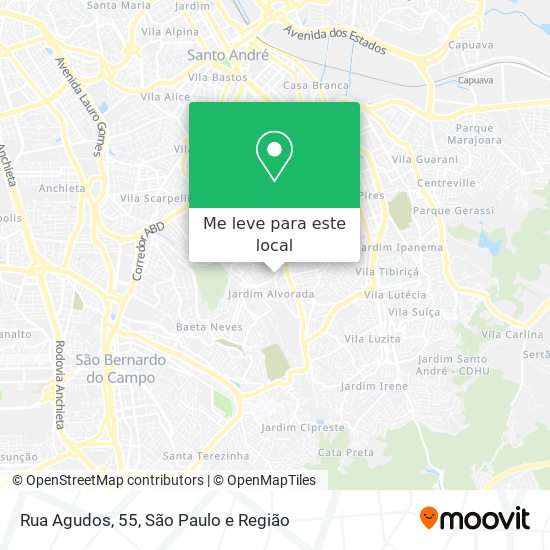 Rua Agudos, 55 mapa