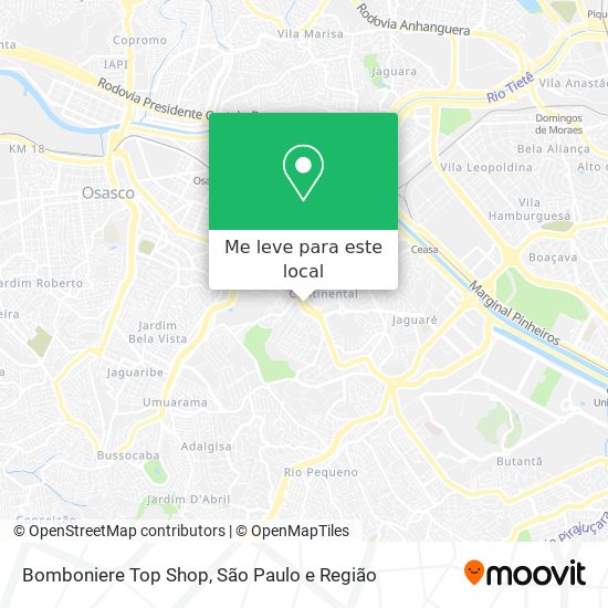 Bomboniere Top Shop mapa