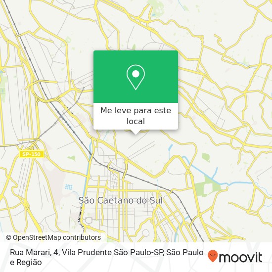 Rua Marari, 4, Vila Prudente São Paulo-SP mapa
