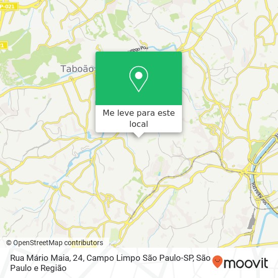 Rua Mário Maia, 24, Campo Limpo São Paulo-SP mapa