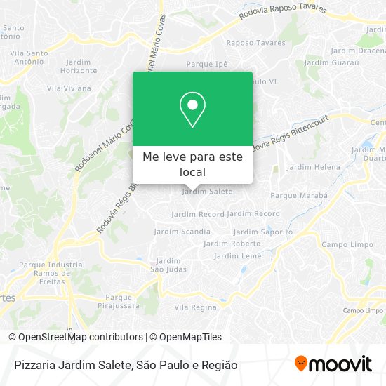 Pizzaria Jardim Salete mapa