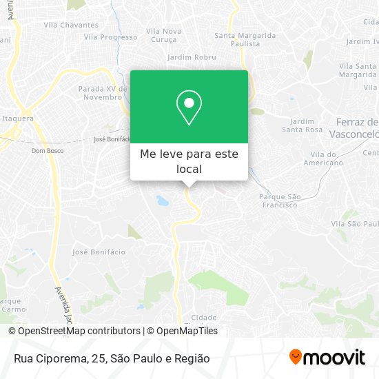 Rua Ciporema, 25 mapa