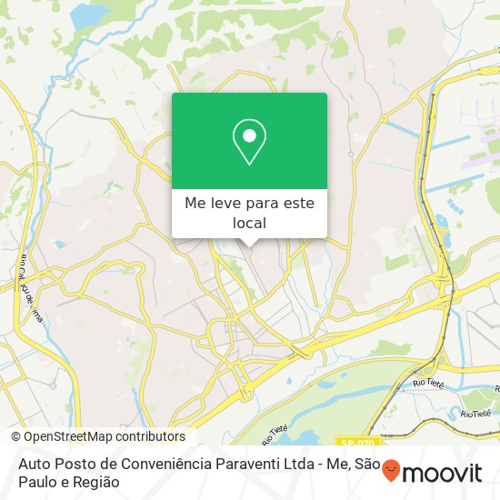 Auto Posto de Conveniência Paraventi Ltda - Me, Rua Carlos Mesquita, 180 Paraventi Guarulhos-SP 07114-200 mapa