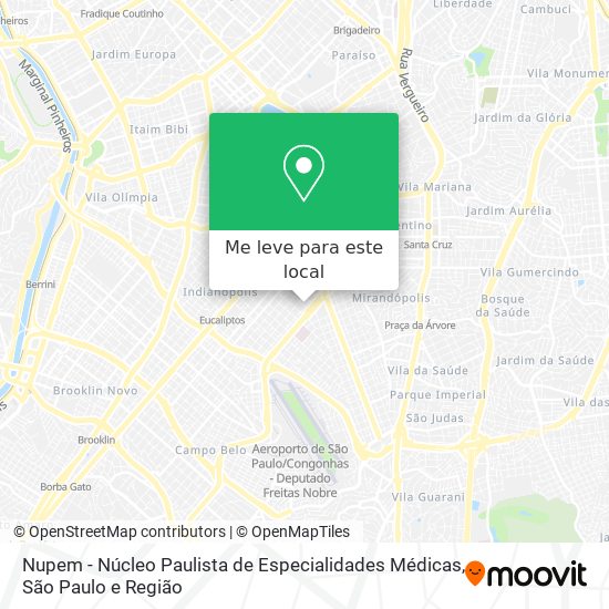 Nupem - Núcleo Paulista de Especialidades Médicas mapa